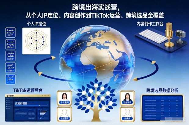 跨境出海实战营，从个人IP定位、内容创作到TikTok运营、跨境选品全覆盖-邪修侠 - 演示