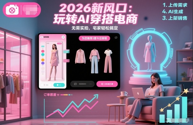2026新风口:玩转AI穿搭电商,无需实拍,宅家轻松搞定-网亿资源平台