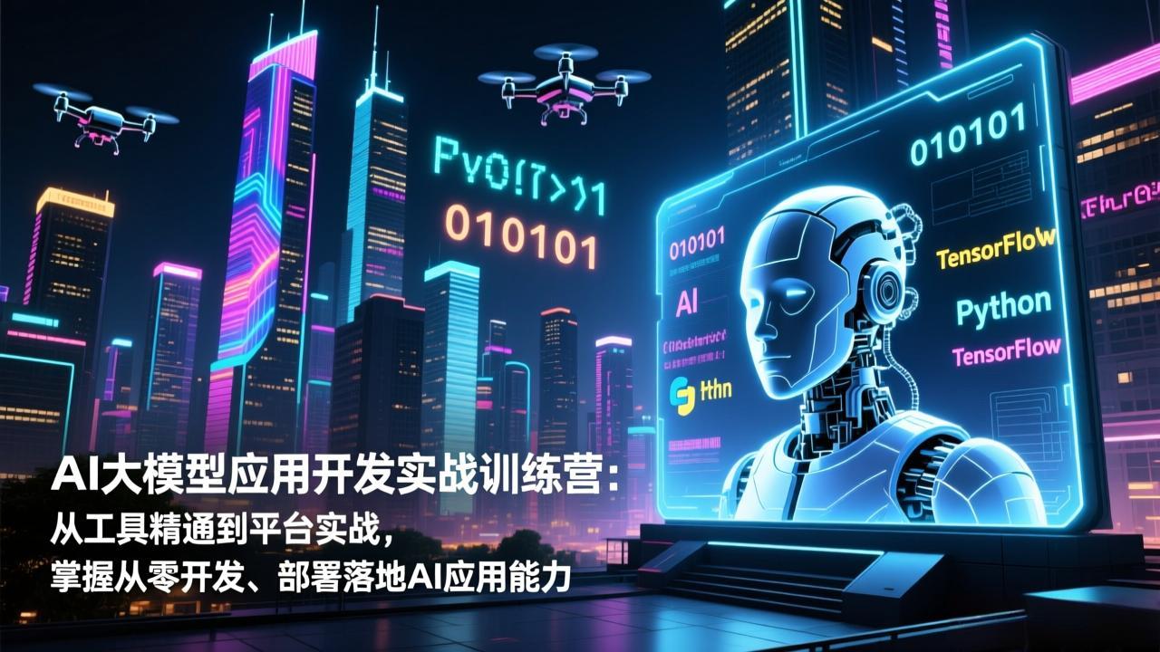 AI大模型应用开发实战训练营:从工具精通到平台实战,掌握从零开发、部署落地AI应用能力
