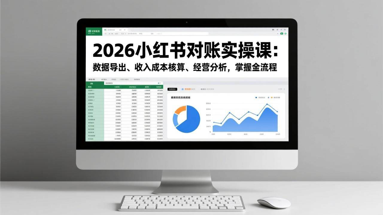 （17071期）2026小红书对账实操课：数据导出、收入成本核算、经营分析，掌握全流程-网亿资源平台