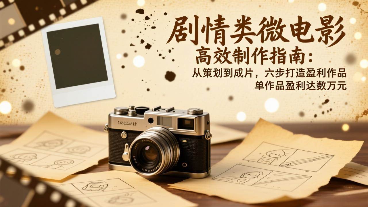 （17086期）剧情类微电影高效制作指南：从策划到成片，六步打造盈利作品，单作品盈利达数万元-网亿资源平台