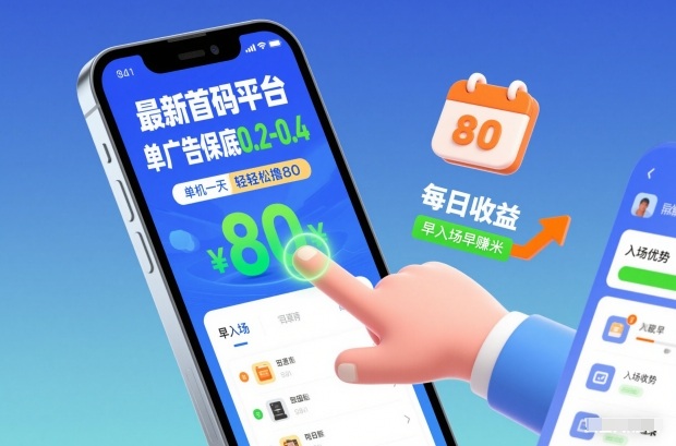 最新首码平台，单广告保底0.2-0.4，单机一天轻松撸80，早入场早賺米【揭秘】-邪修侠 - 演示