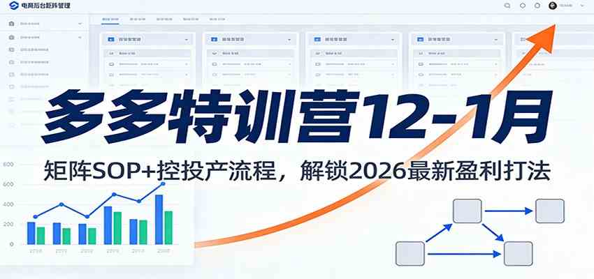 多多特训营12-1月：矩阵SOP+ 控投产流程，解锁2026最新盈利打法-网亿资源平台