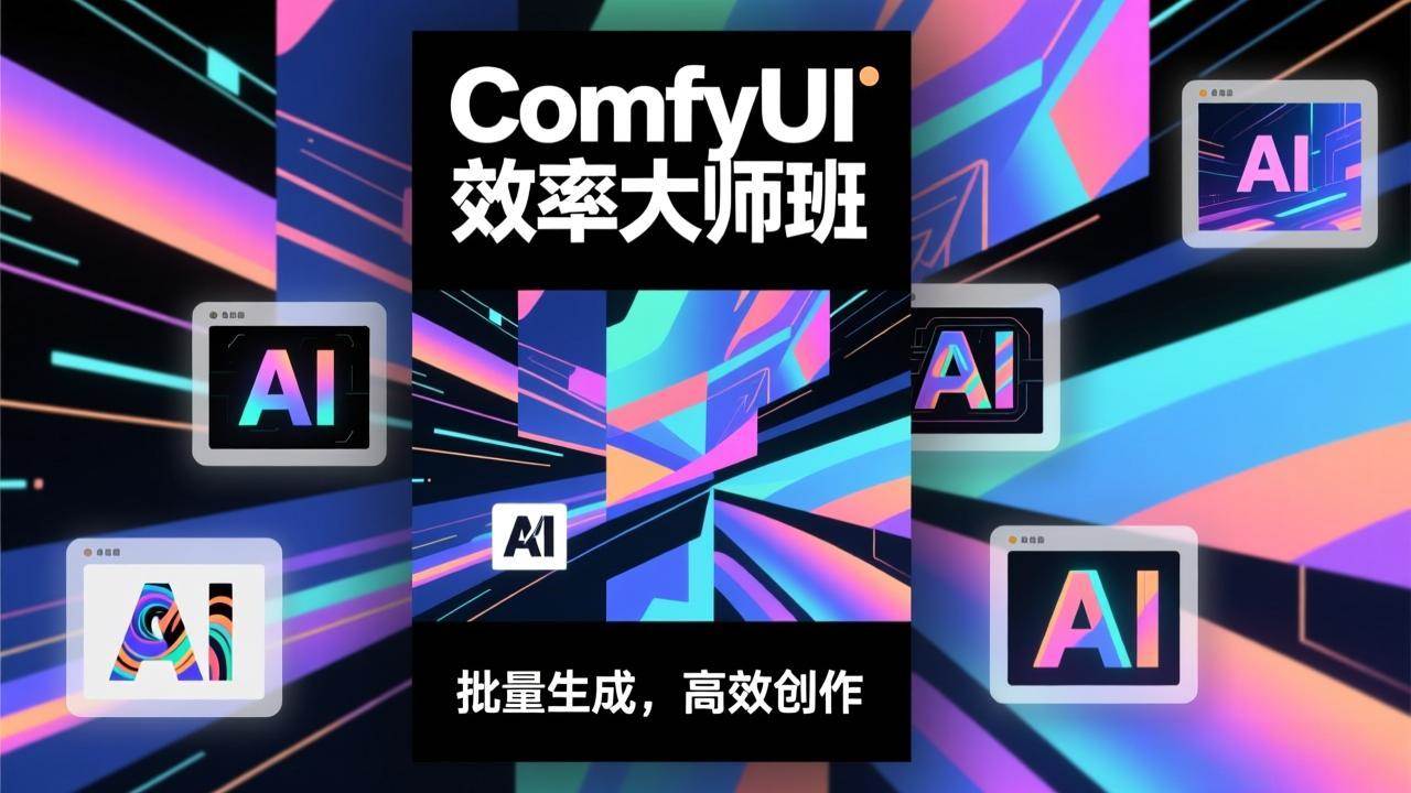 （17107期）ComfyUI效率大师班：工作流搭建，批量生成，将个人AI出图效率提升5-10倍，月接单收入1-3万-网亿资源平台
