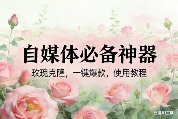 （17115期）玫瑰克隆神器，ai鲁大魔，自媒体必备工具，一键爆款神器，详细教程-网亿资源平台