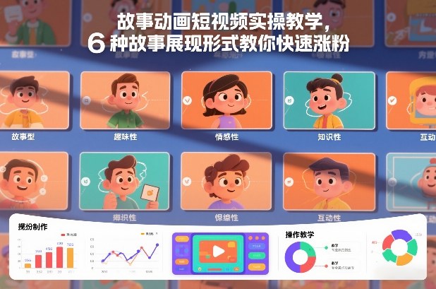 故事动画短视频实操教学,6种故事展现形式教你快速涨粉-邪修侠 - 演示