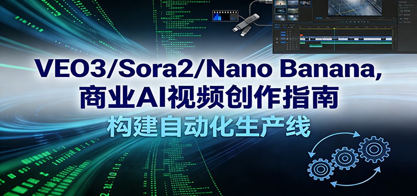 VEO3/Sora2/Nano Banana商业AI视频创作指南，构建自动化生产线-网亿资源平台