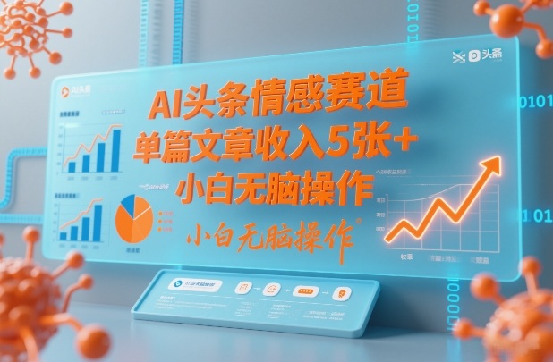 AI头条情感赛道，单篇文章收入5张+，小白无脑操作-邪修侠 - 演示
