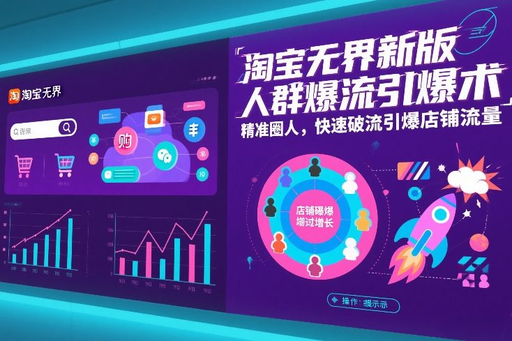 淘宝无界新版人群爆流引爆术，精准圈人，快速破流引爆店铺流量-邪修侠 - 演示