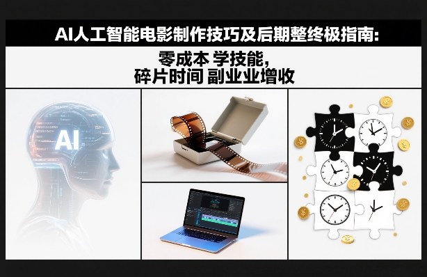 AI人工智能电影制作技巧及后期完整终极指南:零成本学技能,碎片时间副业增收-邪修侠 - 演示