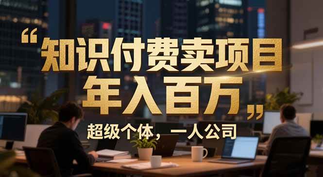 （17134期）从0到年入百万：超级个体实战心得公开，个人IP×精准引流×成交系统全拆解-网亿资源平台