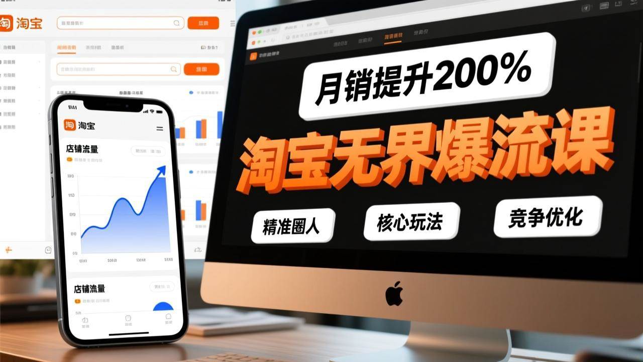 （17132期）淘宝无界爆流课，精准圈人、核心玩法、竞争优化，快速引爆店铺流量，月销提升200%-网亿资源平台
