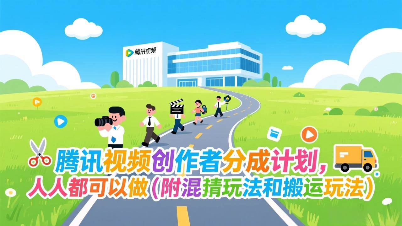 （17137期）腾讯视频创作者分成计划，人人都可以做（附混剪玩法和搬运玩法）-网亿资源平台