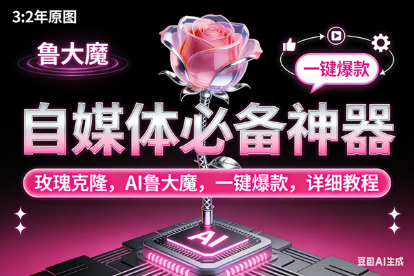 （17153期）玫瑰克隆神器，ai鲁大魔，自媒体必备工具，一键爆款神器，详细教程。-网亿资源平台
