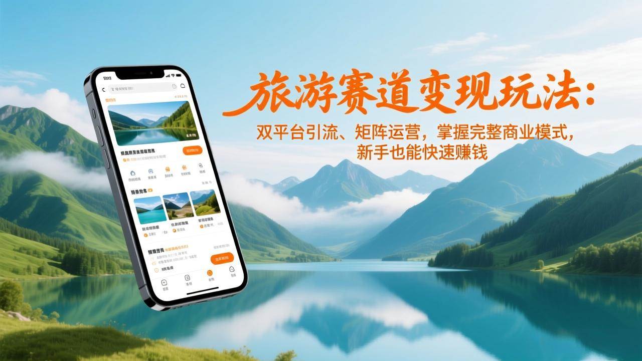 （17153期）旅游赛道变现玩法：双平台引流、矩阵运营，掌握完整商业模式，新手也能快速赚钱-网亿资源平台