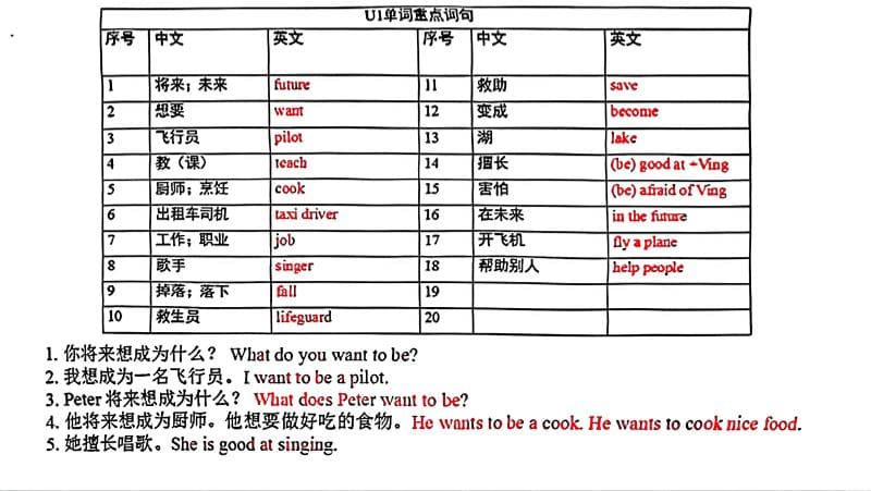 五年级上英语各单元单词和句子必背默写《沪教牛津版》-网亿资源平台