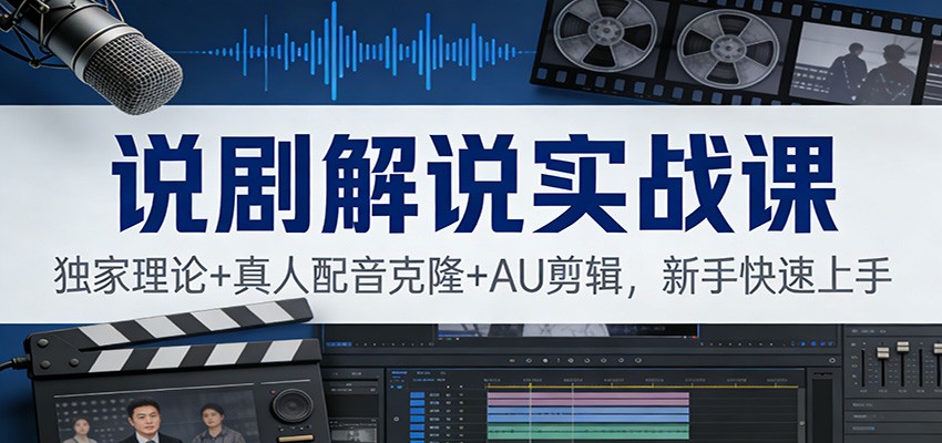 说剧解说实战课：独家理论+真人配音克隆+AU剪辑，新手快速上手-邪修侠 - 演示