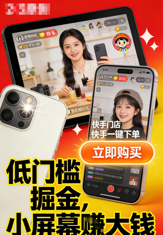 快手小店视频带货项目，适合各类人群低门槛入局-网亿资源平台