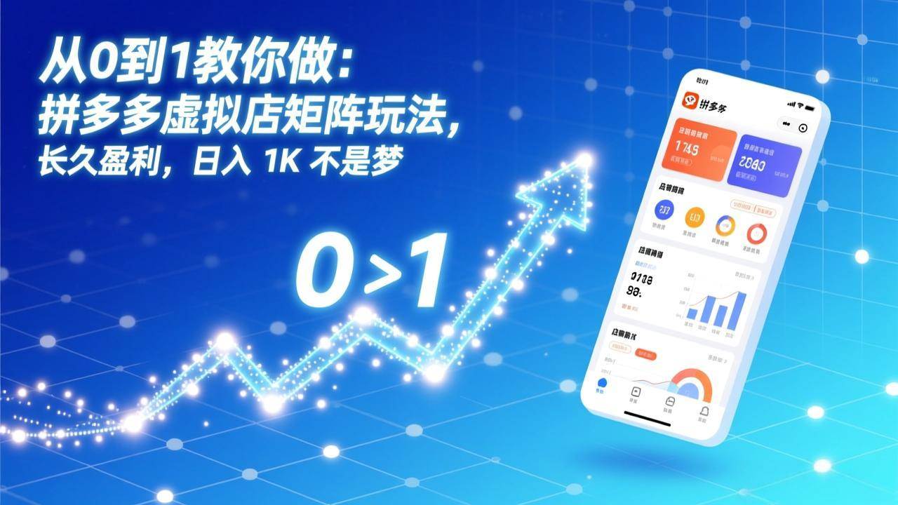 （17205期）从0到1教你做：拼多多虚拟店矩阵玩法，长久盈利，日入 1K 不是梦-网亿资源平台
