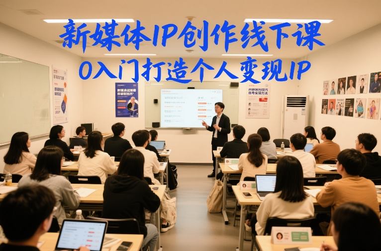 新媒体IP创作线下课，0入门打造个人变现IP-网亿资源平台