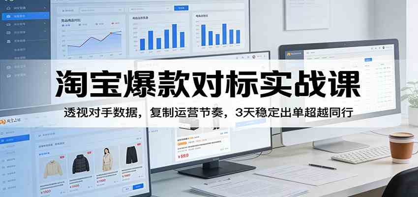 淘宝爆款对标实战课：透视对手数据，复制运营节奏，3天稳定出单超越同行-网亿资源平台