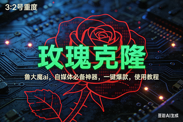 （17206期）玫瑰克隆神器，ai鲁大魔，自媒体必备工具，一键爆款神器，详细教程。-网亿资源平台