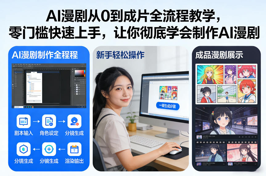 AI漫剧从0到成片全流程教学，零门槛快速上手，让你彻底学会制作AI漫剧【保姆级教程】-邪修侠 - 演示