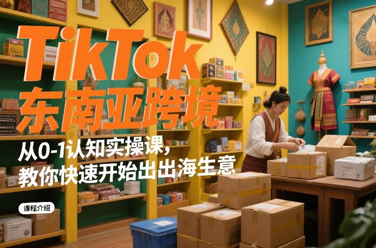 TikTok东南亚跨境从0-1认知实操课，教你快速开始出海生意-邪修侠 - 演示