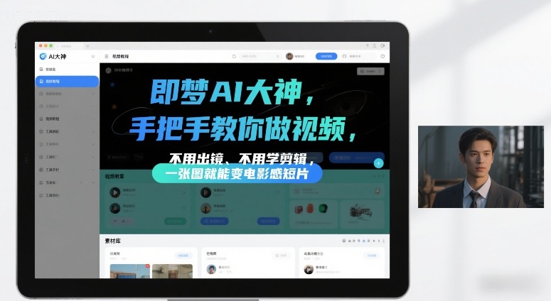 即梦AI大神手把手教你做视频,不用出镜、不用学剪辑,一张图就能变电影感短片 即梦AI大神手把手教你做视频,不用出镜、不用学剪辑,一张图就能变电影感短片