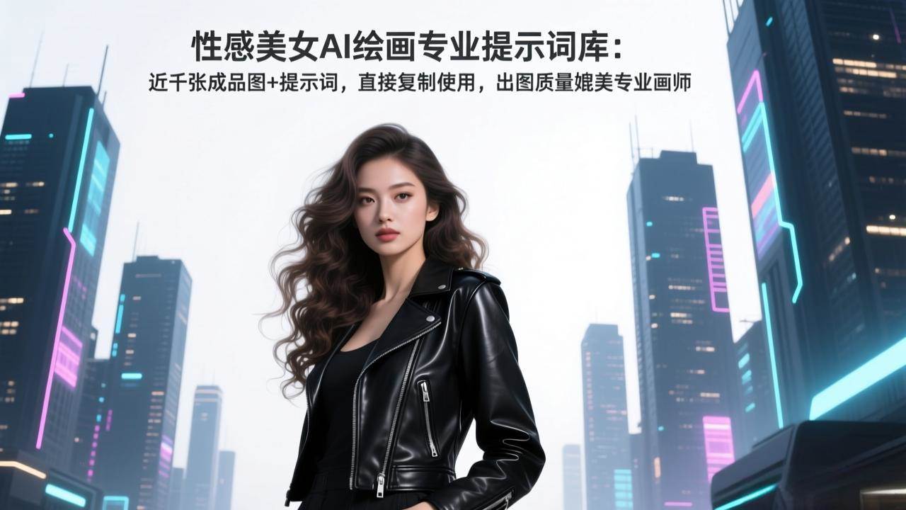 （17262期）性感美女AI绘画专业提示词库：近千张成品图+提示词，直接复制使用，出图质量媲美专业画师-网亿资源平台