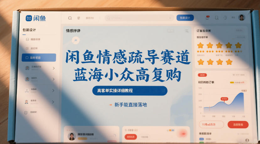 闲鱼情感疏导赛道，蓝海小众高复购，高客单实操详细教程，新手能直接落地-邪修侠