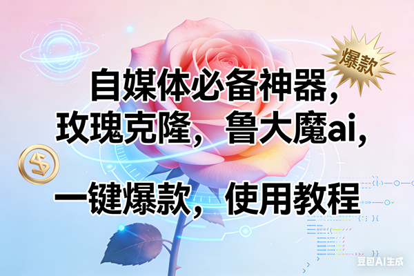（17261期）玫瑰克隆神器，ai鲁大魔，自媒体必备工具，一键爆款神器，详细教程。-网亿资源平台
