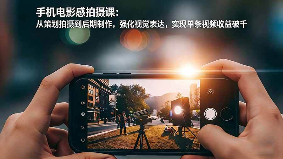 （17273期）手机电影感拍摄课：从策划拍摄到后期制作，强化视觉表达，实现单条视频收益破千-网亿资源平台