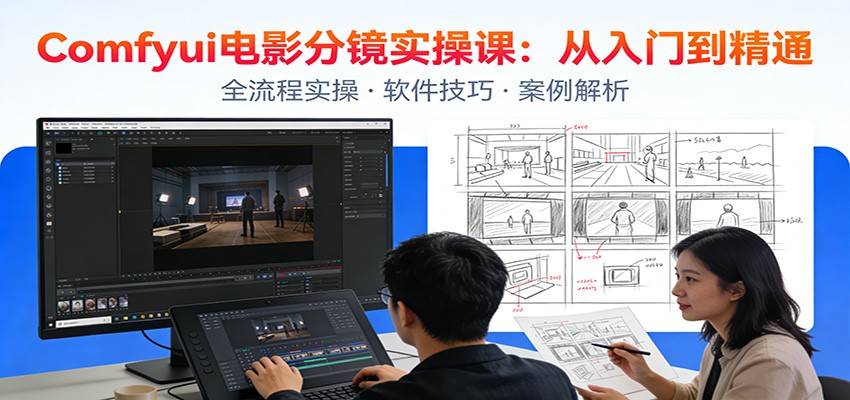 ComfyUI电影分镜实操课:分镜一致性,全流程AI视频制作,零基础也能做专业分镜-邪修侠