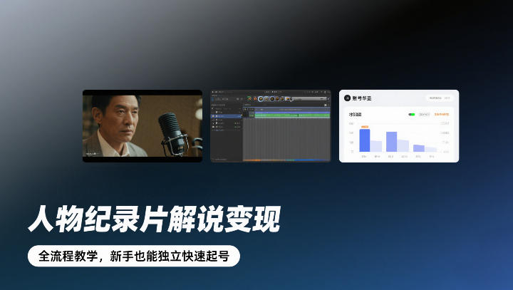 人物纪录片解说变现,全流程教学,新手也能独立快速起号-邪修侠