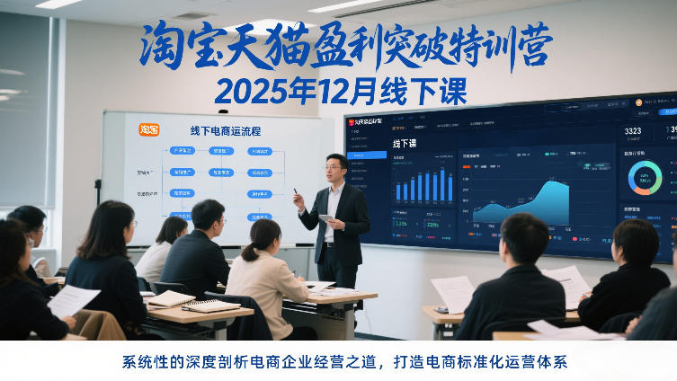 淘宝天猫盈利突破特训营25年12月线下课，系统性的深度剖析电商企业经营之道，打造电商标准化运营体系-邪修侠 - 演示