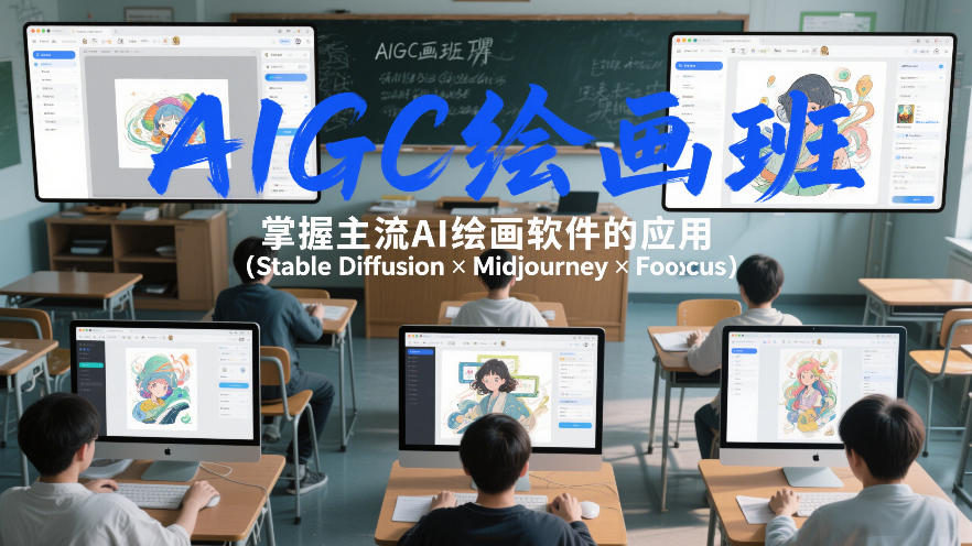 AIGC绘画班，掌握主流Ai绘画软件的应用（Stable Diffusion x Midjourney x Fooocus）-网亿资源平台