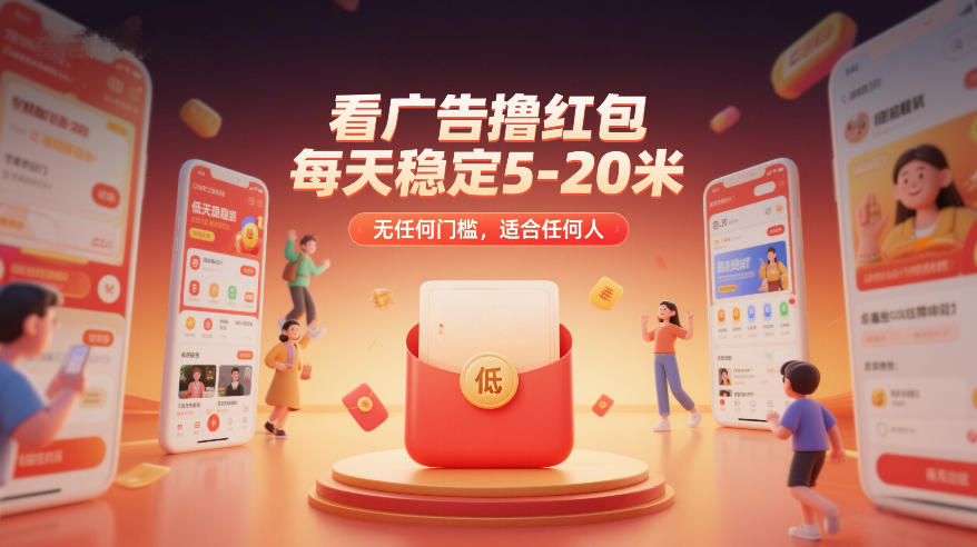 看广告撸红包，每天稳定5-20米，无任何门槛，适合任何人-网亿资源平台