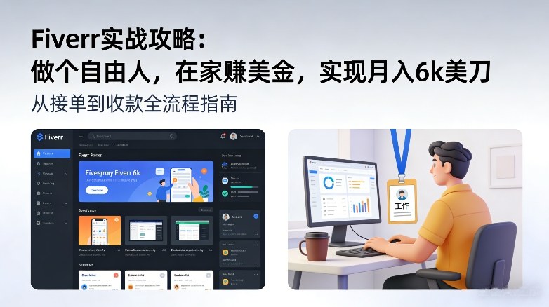 Fiverr实战攻略,做个自由人,在家賺美金,实现月入6k美刀-邪修侠