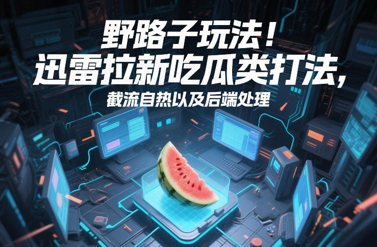 野路子玩法！迅雷拉新吃瓜类打法，截流自热以及后端处理-邪修侠 - 演示
