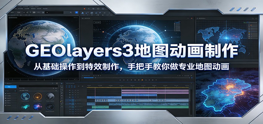 GEOlayers3地图动画制作：从基础操作到特效制作，手把手教你做专业地图动画-邪修侠 - 演示