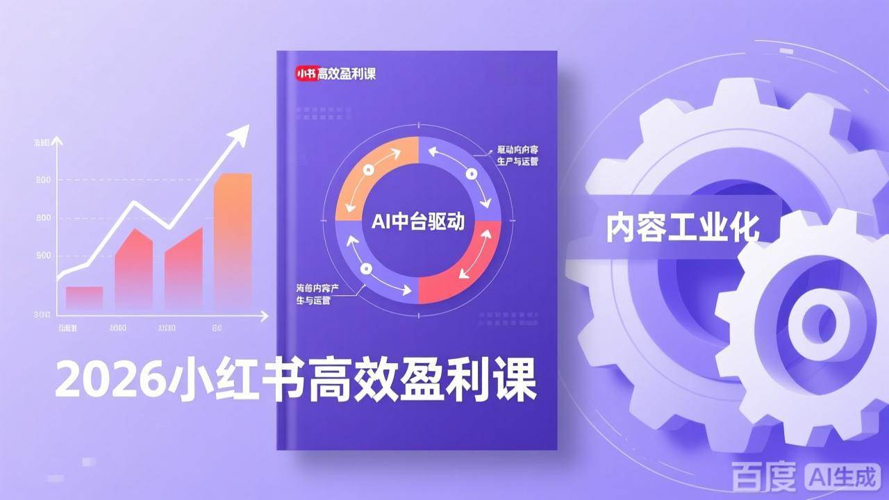 （17291期）2026小红书高效盈利课，流量双引擎+内容工业化+AI中台驱动，构建可复制的千万级营收模型-网亿资源平台