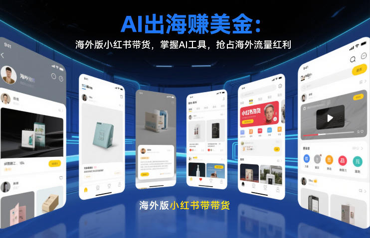 AI出海賺美金：海外版小红书带货，掌握AI工具，抢占海外流量红利（更新2026）-网亿资源平台