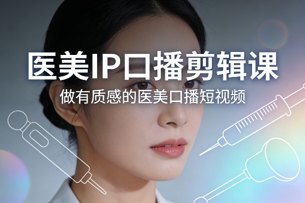 医美IP口播剪辑课,做有质感的医美口播短视频-邪修侠