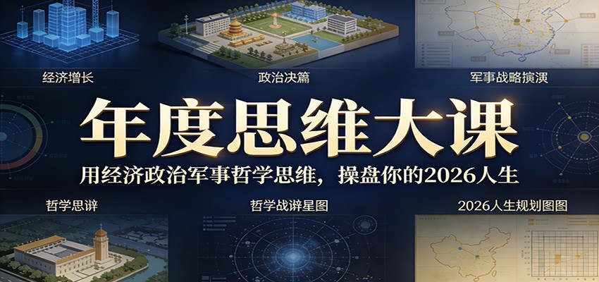 年度思维大课，用经济政治军事哲学思维，操盘你的2026人生-邪修侠 - 演示