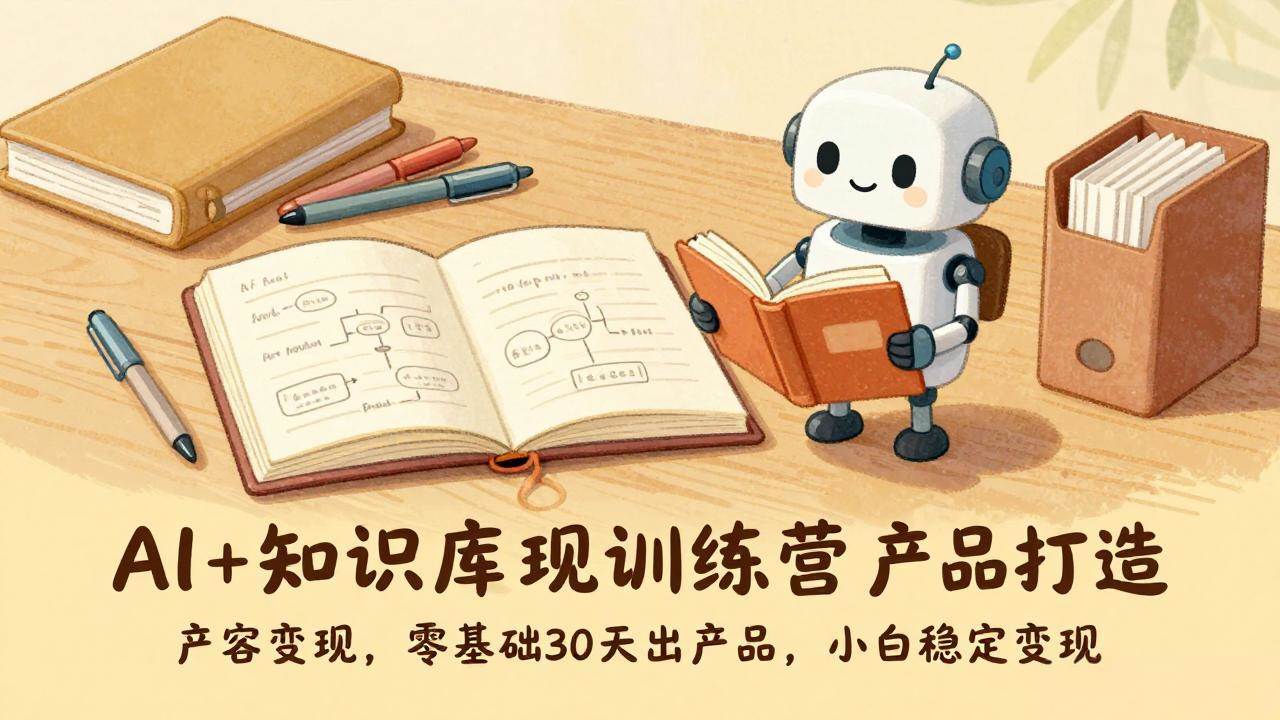 （17323期）AI+知识库变现训练营，产品打造、内容创作、全平台变现，零基础30天出产品，小白稳定变现-网亿资源平台