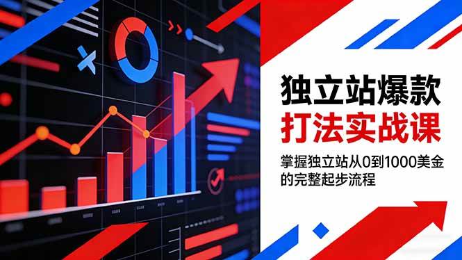 （17322期）独立站爆款打法实战课，掌握独立站从0到1000美金的完整起步流程-网亿资源平台