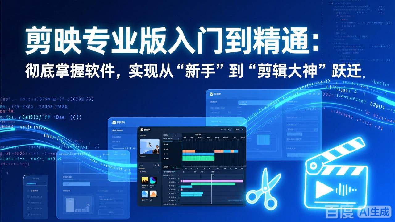 （17321期）剪映专业版入门到精通：彻底掌握软件，实现从“新手”到“剪辑大神”跃迁-网亿资源平台
