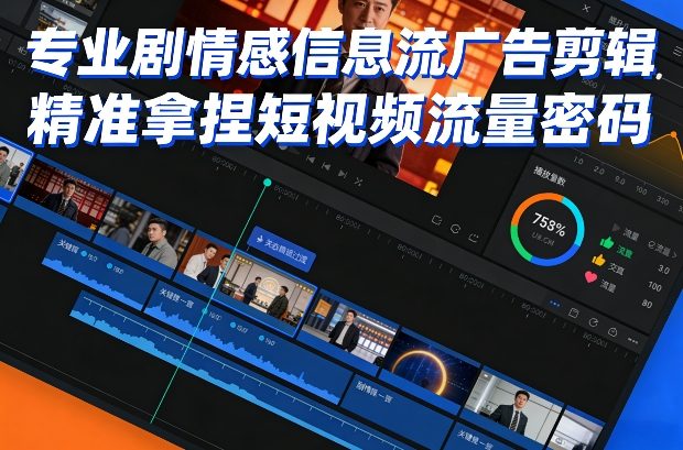 专业剧情感信息流广告剪辑，精准拿捏短视频流量密码-邪修侠 - 演示