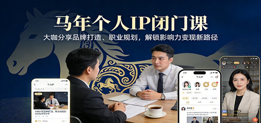 马年个人IP闭门课，大咖分享品牌打造、职业规划，解锁影响力变现新路径-网亿资源平台